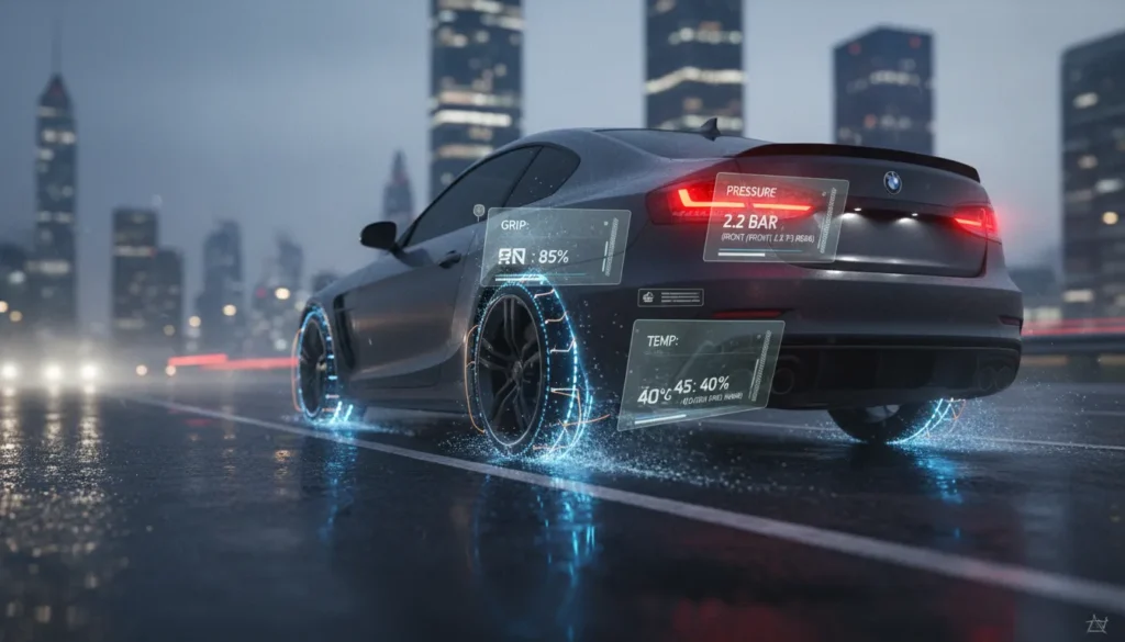pneus-inteligentes ABS em veículo de alta performance