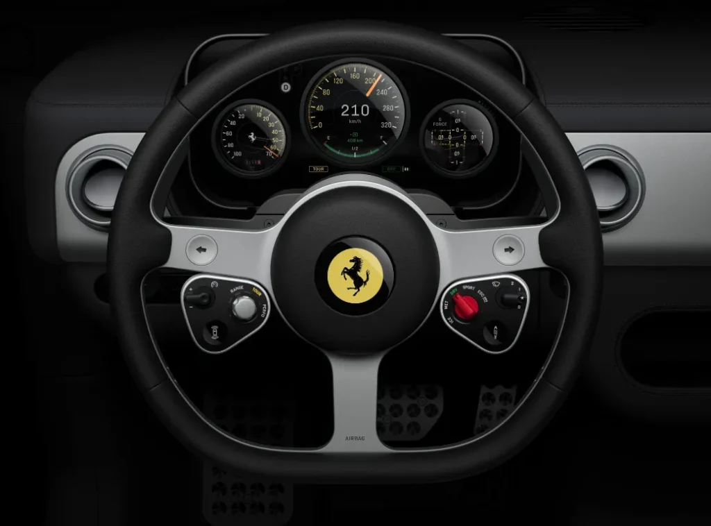 Ferrari Luce: o desafio de ser elétrica sem deixar de ser Ferrari Ferrari foto interna direcao Luce Paixao por Combustao opt - Paixão Por Combustão